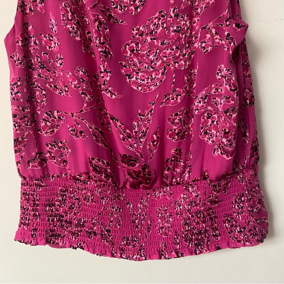 White House Black market silk burnout blouse - Picture 7 of 7